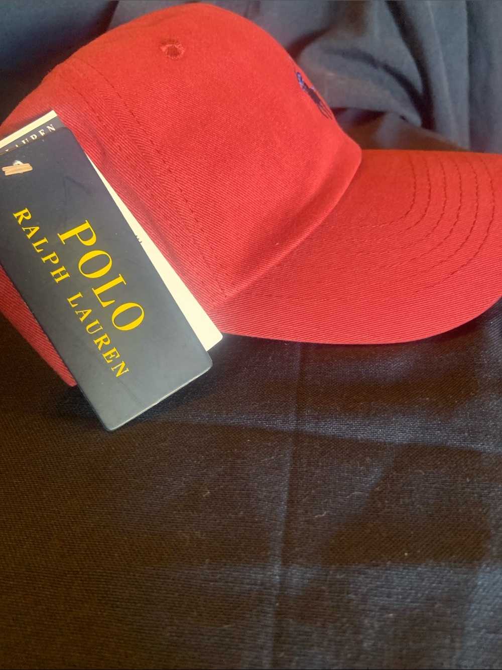 Polo Ralph Lauren Maroon Adjustable Baseball Cap NWT - Picture 3 of 7